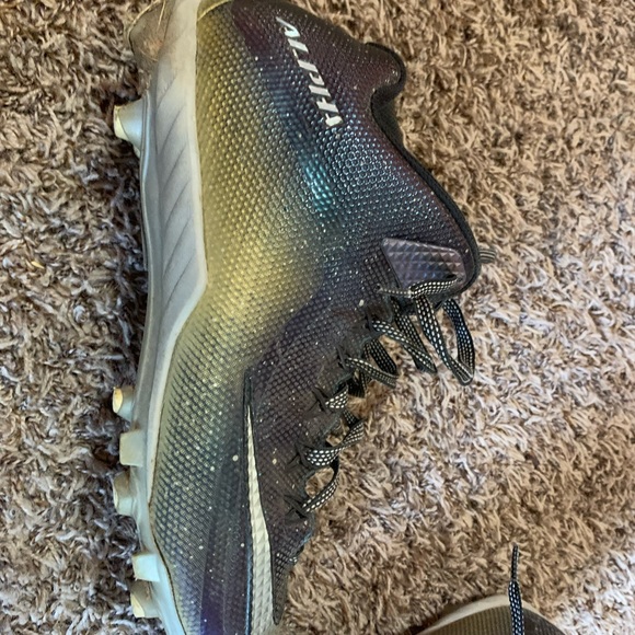 Galaxy/Purple/black Nike alpha football cleats - Picture 3 of 5